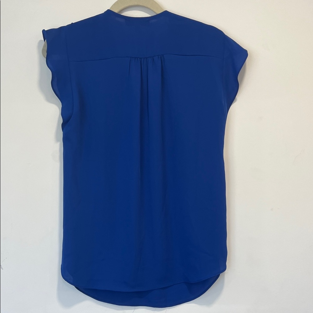Chaus Women's Royal Blue Flutter Sleeve Blouse - Picture 4 of 4
